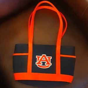 Sandol AUBURN UNIVERSITY canvas shoulder bag orange blue zippered pocket…